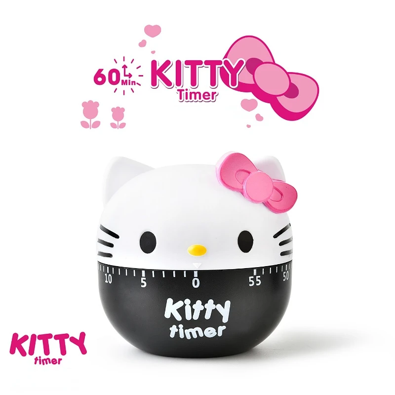 Timer de Estudo Hello Kitty em Estilo Cartoon, Timer Kawaii para Cozinha, Cronômetro, Itens com Frete Grátis
