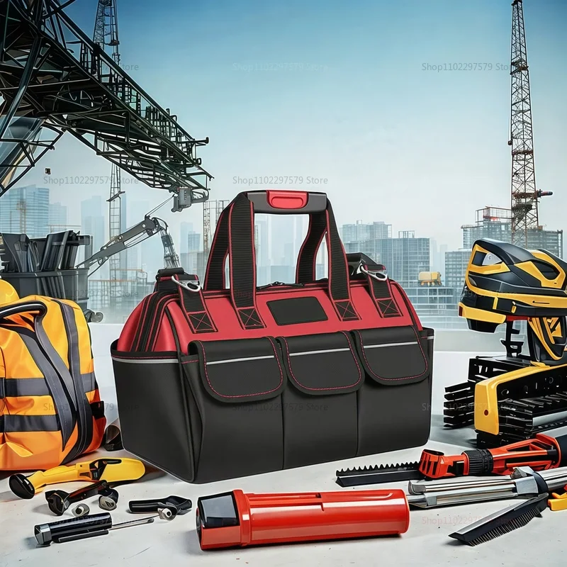 Professional Tool Bag  Oxford Cloth Electrician Wrench Waterproof Working Multifunction Organizing Storage Tool Bag