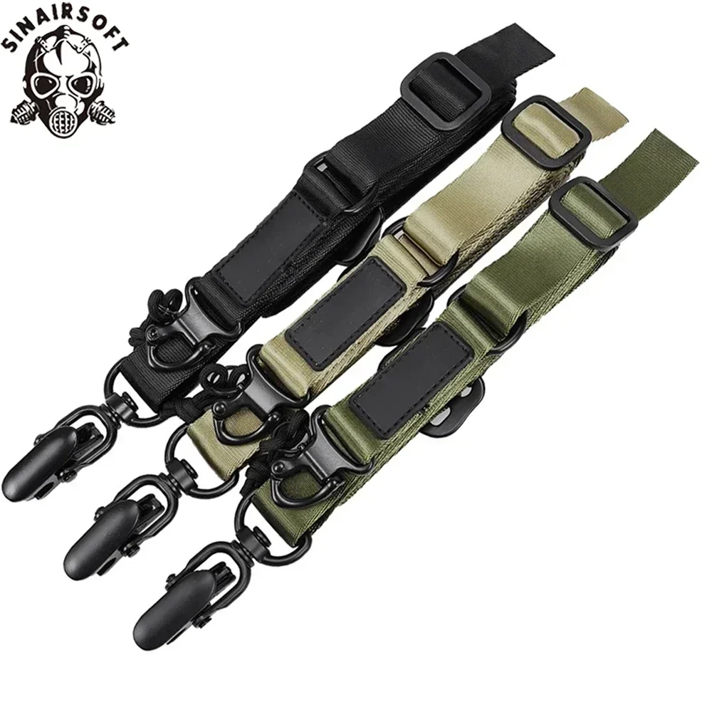 

MS2 Tactical Mission Rifle Sling Adjustable Double Point Rope Safety Gun Strap CS Multifunction Lanyard Sling Strap