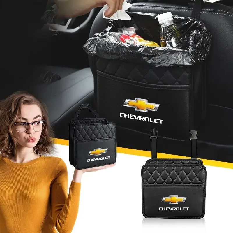 Bolsa de almacenamiento multifuncional para asiento de coche, bolsa de almacenamiento de cuero para Chevrolet Cruz Mai Rui Bao Cobalt Impala Onix SS pioneer Explorer