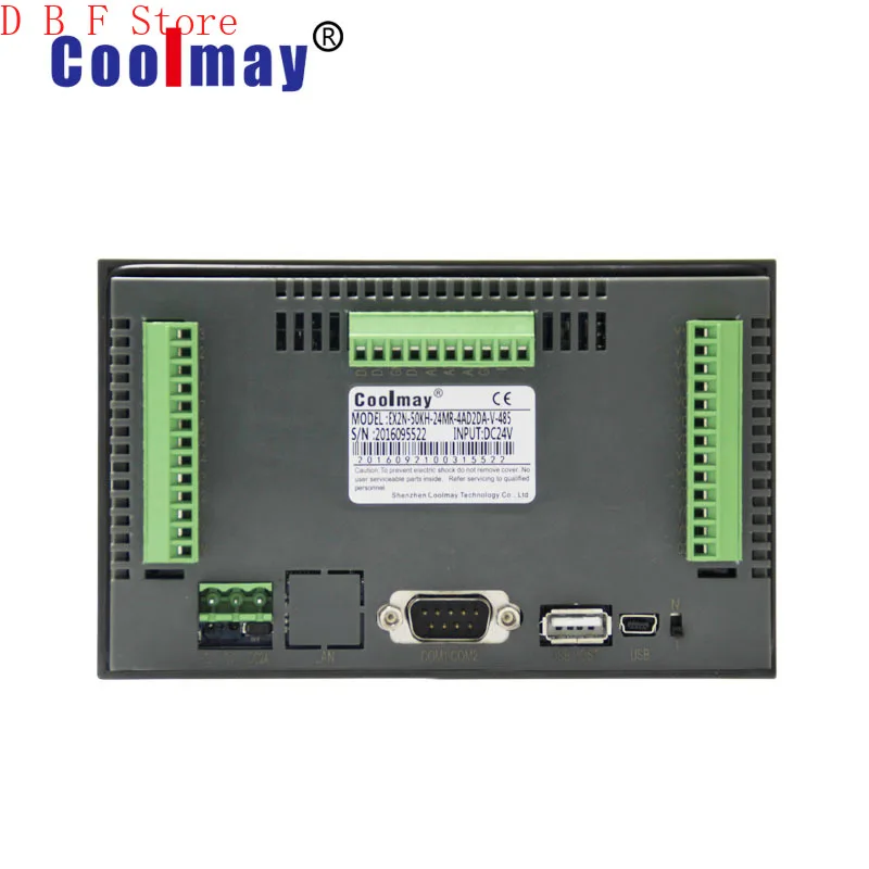 Manufacture 5 Inch 800*480 Pixels 12do Relay Outputs Rs485 Port Hmi Plc With Touch Control