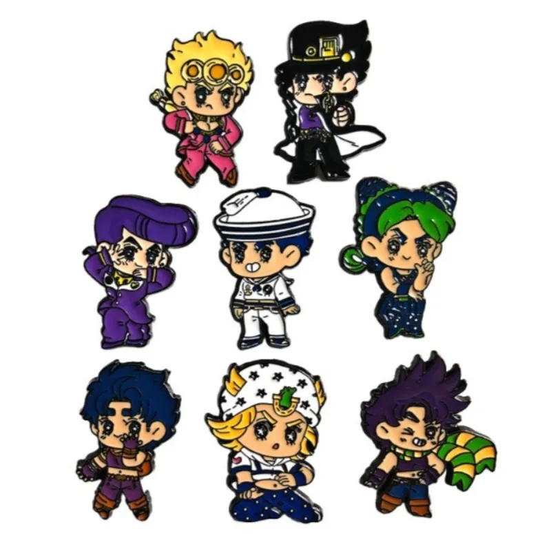 

Новая аниме-брошь JOJO Bizarre Adventure: Джотаро Куджо, Steel Ball Run, Гироскоп Зеппели. Металлический значок-пин для одежды, рюкзаков, декора, подарки.