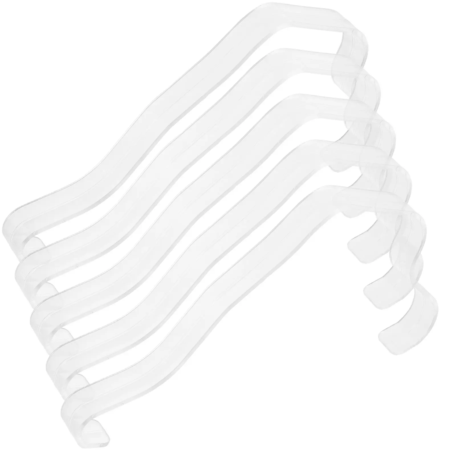 

5Pcs Plastic Shoe Shaper Forms Transparent Sandal Shoes Support Stand for High Heel Display Shoe Store Showcase Office Home Use