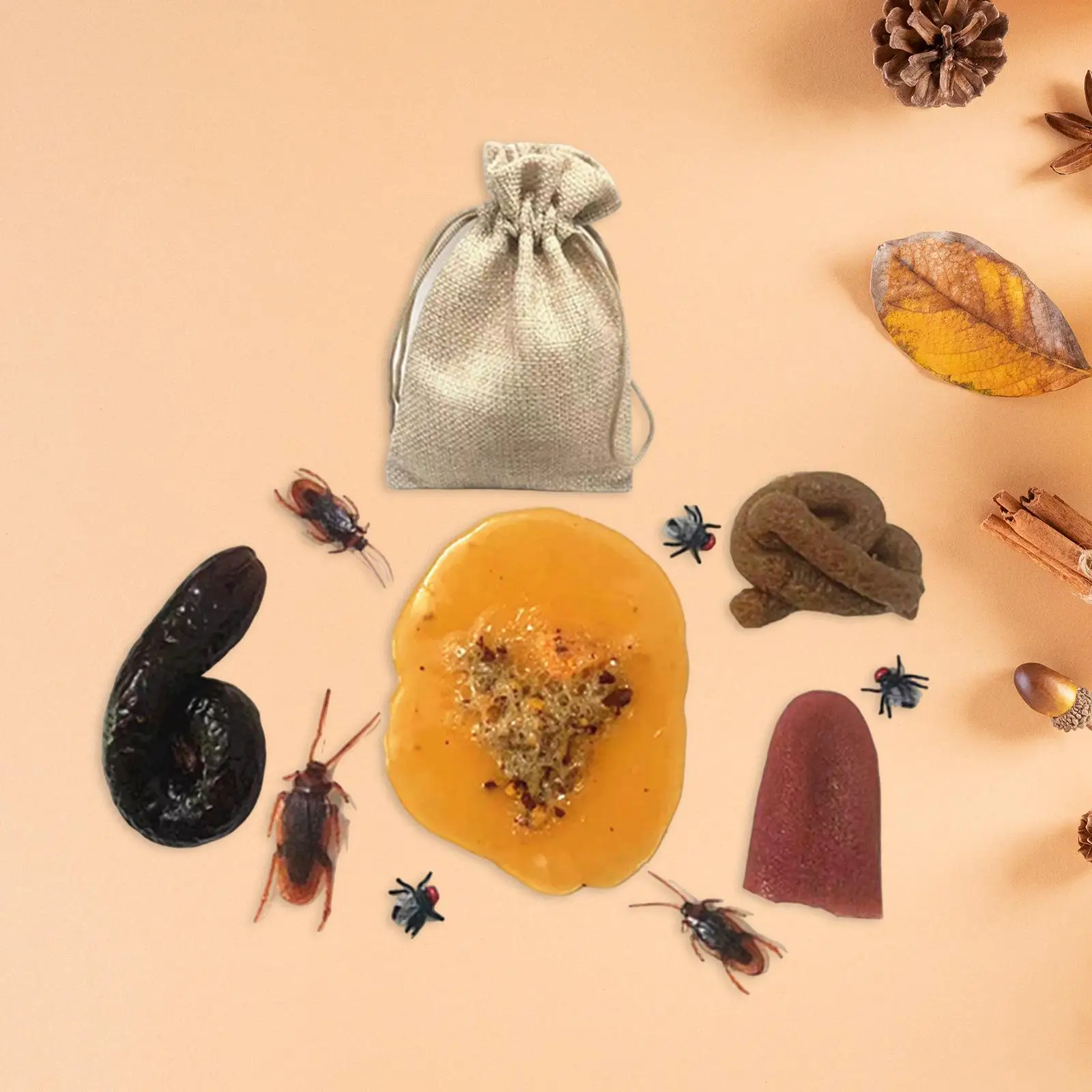 Juguete de truco de caca, favores de broma para suministros de fiesta, Día de los inocentes de abril