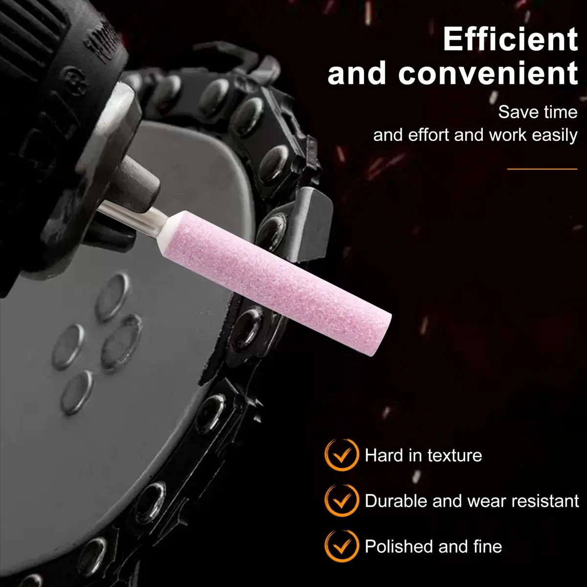 【Limited Offer】20 Pack Chainsaw Sharpener Grinding Stones Polishing Grinding Tool for Chainsaw Sharpener 3/16 Inch/ 4.8 mm