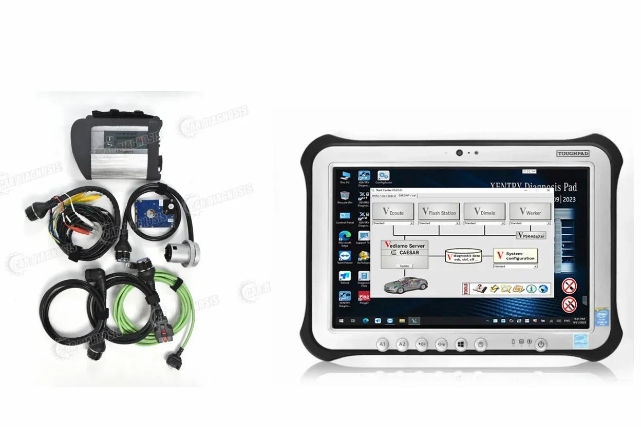 For Benz Star C4 SD Connect Auto Diagnostic Tool Wifi Doip Multiplexer Car Truck xentry Diagnostic Tool C4 MB star+FZ G1 Tablet