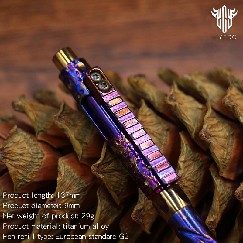 Titanium Alloy Tactical Pen Hand Carved Star Sky Limited Edition Tungsten Pen Decompression Metal Signature Neutral EDC Pen