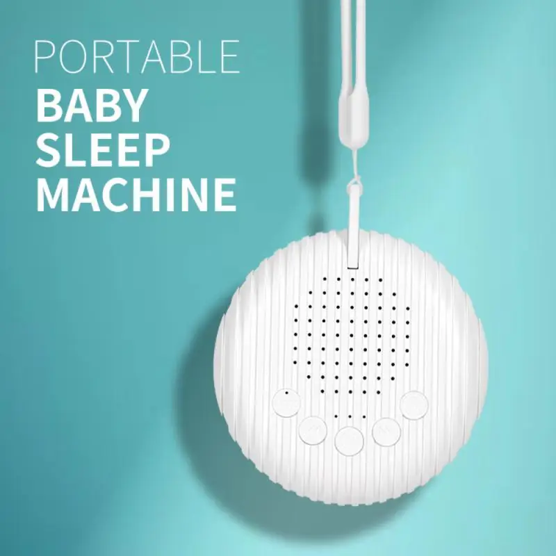 White Noise Sound Machine Portable Baby Sleep Machine 10 Soothing Sounds Volume Adjustable Built-in Rechargeable Battery USB