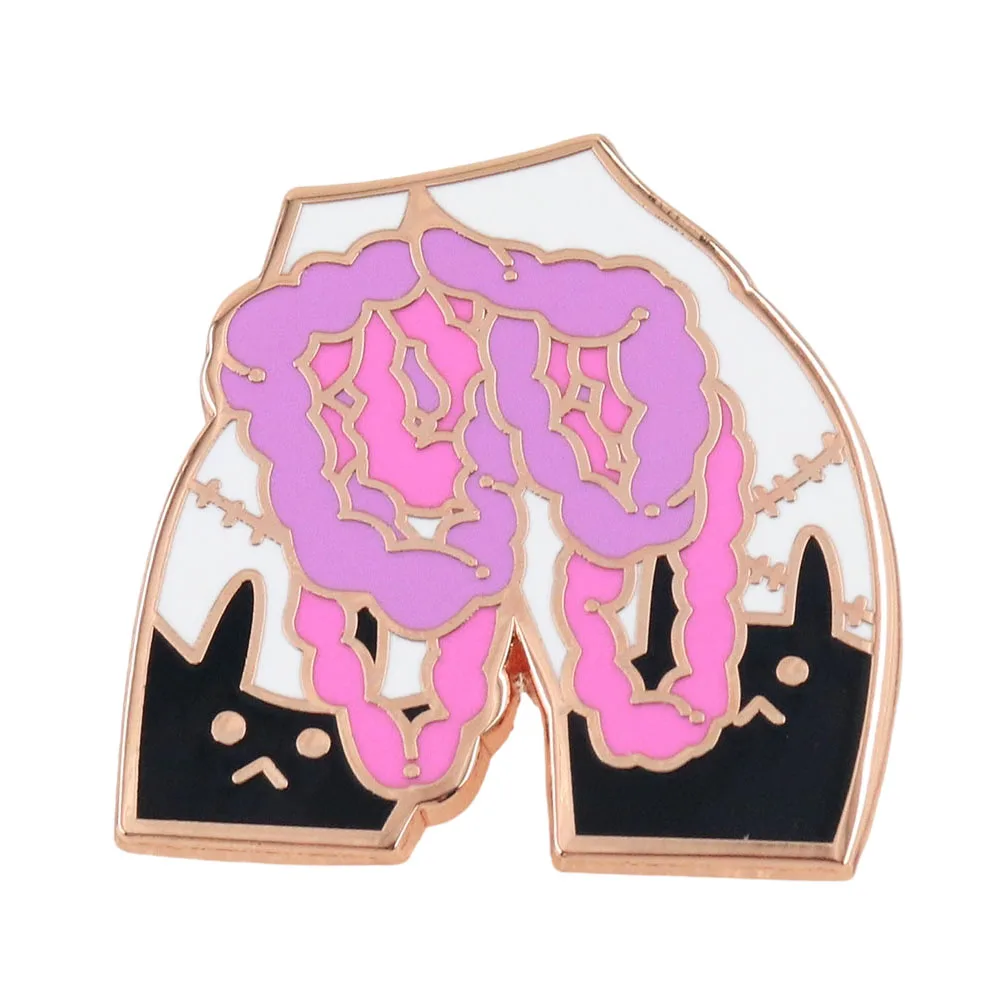 Intestines Enamel Pin Anatomy Human Badge Medical Brooch Supplies Healthcare Medical Students Decorative