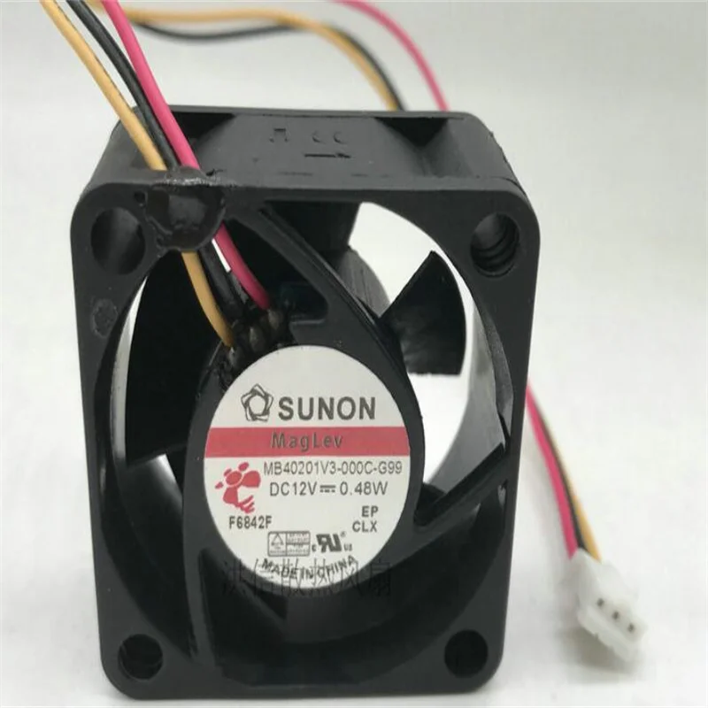 Original 4020 MB40201V3-000C-G99 DC12V 0.48W 4CM  three-wire silent fan