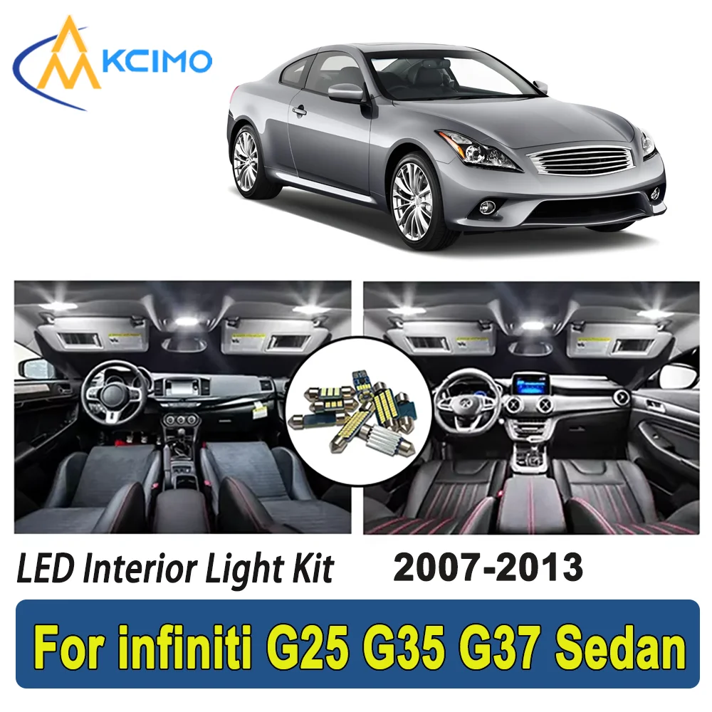 

New Light Bulb For Mitsubishi For infiniti G25 G35 G37 Sedan (2007-2013) Premium Bright LED Interior Dome Map Trunk Light Kit