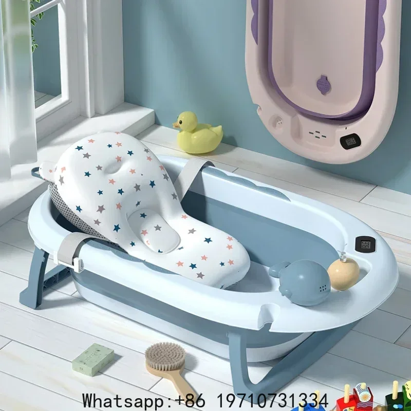 

Foldable Baby Bathtub, Safe and Portable Bathing Solution for Infants and Toddlers, Suitable for 6-12 Months, Easy