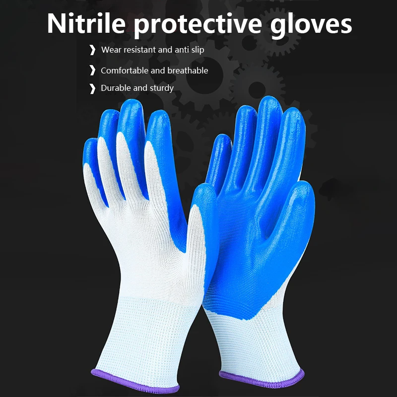 

1Pair Multifunctional Horticultural Gloves Breathable Wear Resistant Coating Garden Gloves Outdoor Protective Work Gloves