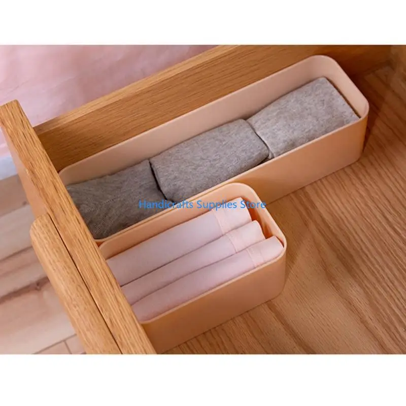 R1WA Sundries Container for Kitchen Bathroom Office Dorm White Minimalist