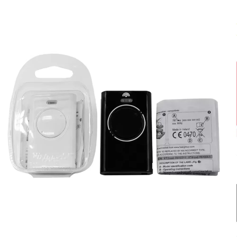 FANGTUOSI 868 XT2 SLH LR Garage DoorRemote Compatible with 868MhzFrequency XT2 868 SLH, XT2 SLH LR