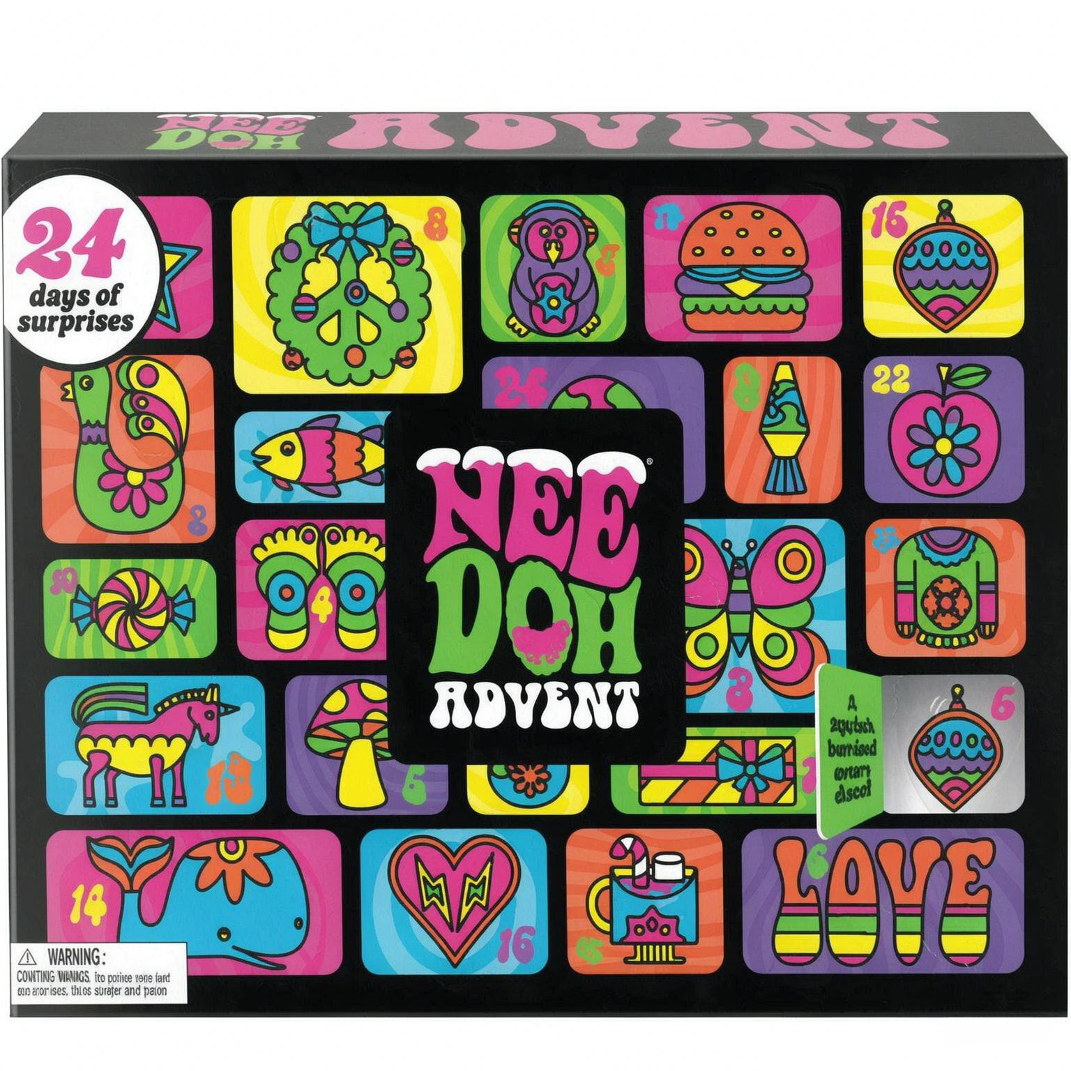 NeeDoh 2026 Advent Calendar 13/24 Days 3D PVC Countdown Box Christmas New Year Surprise Gift Sensory Fidget Squish Toy