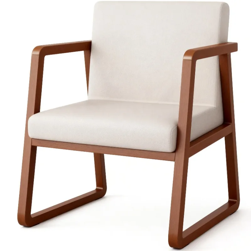 Solid ash wood frame,PU leather,high-density resilient sponge and armrests of the chair are suitable for use in living rooms