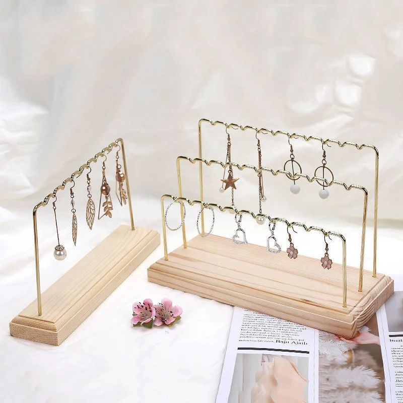 Earring Necklace Ring Bracelet Jewelry Holder Jewelry Display Organizer Holders Metal Storage Racks