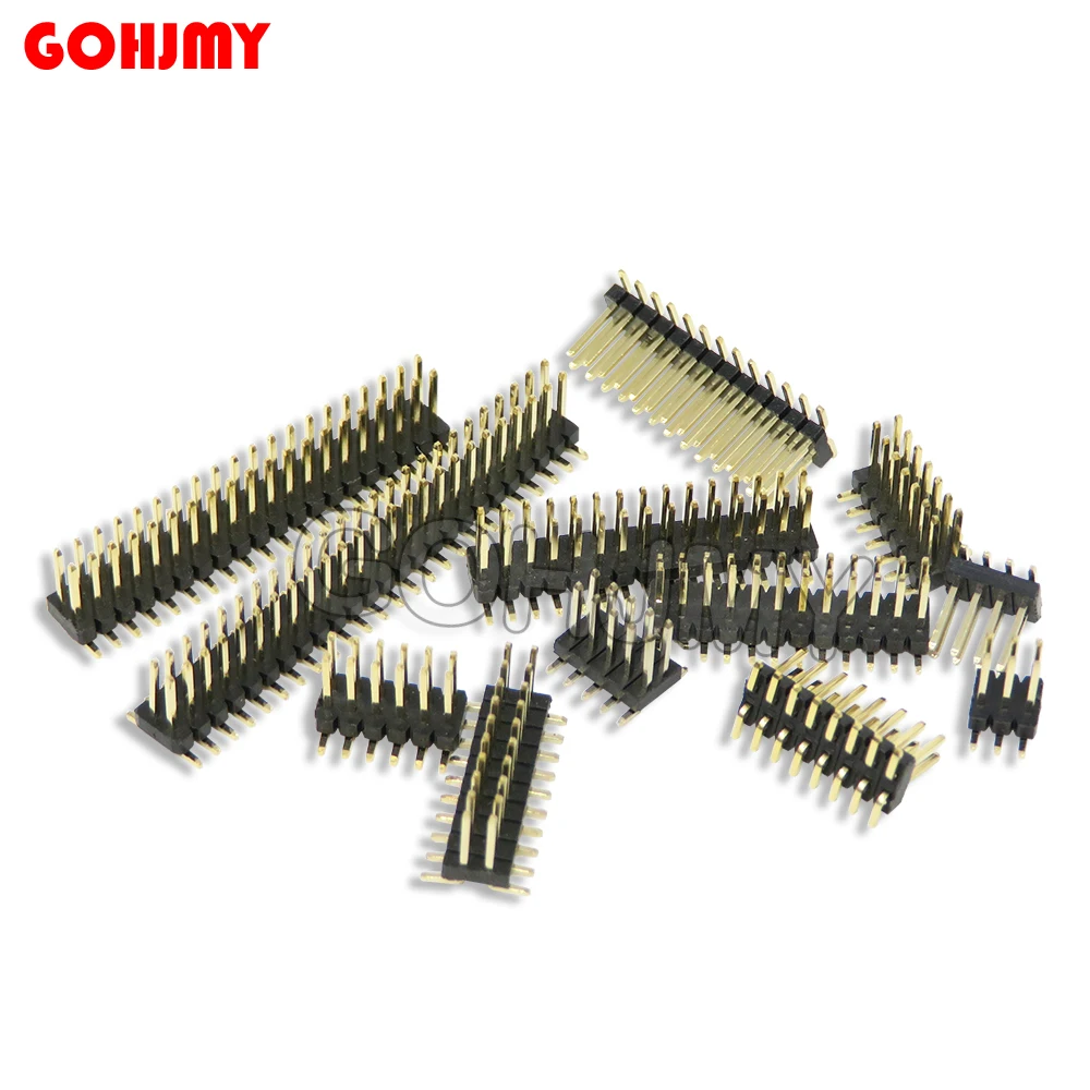 10PCS SMD SMT 2*2/3/4/5/6/7/8/9/10/12/16/20/40/ PIN double row male PIN Header 1.27MM Pitch Strip Connector 2X4/5/6/7/8/10/12/20