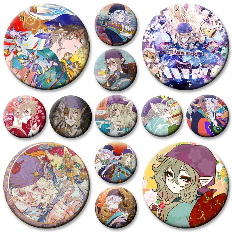 anime-mononoke-32-44-50-58mm-simple-button-pins-snap-in-design-cartoon-brooches-daily-stylish-ornament-badge-for-gift-for-friend