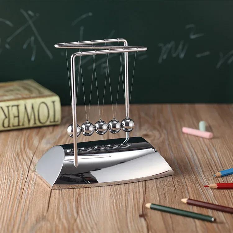 Z Shape Metal Plating Newton Cradle Perpetual Instrument Physical Energy Conservation Science Exquisite Furnishing Home Decor