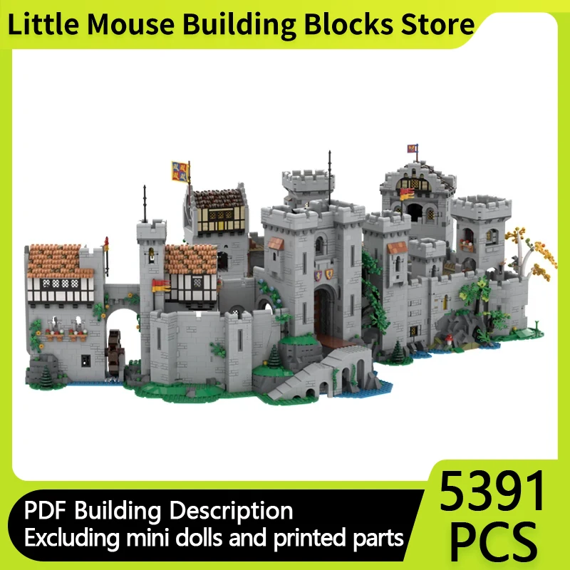 

Medieval Castle Model MOC Building Bricks Warrior Rock Fortress Modular Technology Gifts Children Toys Suit Holiday Assemble