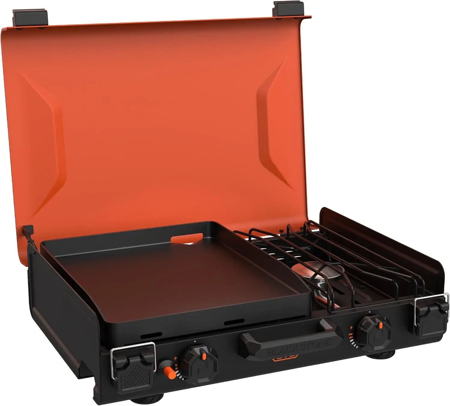 Outdoor Camping, Stainless Steel, Black, 12” x 14” Griddle with Side Burner