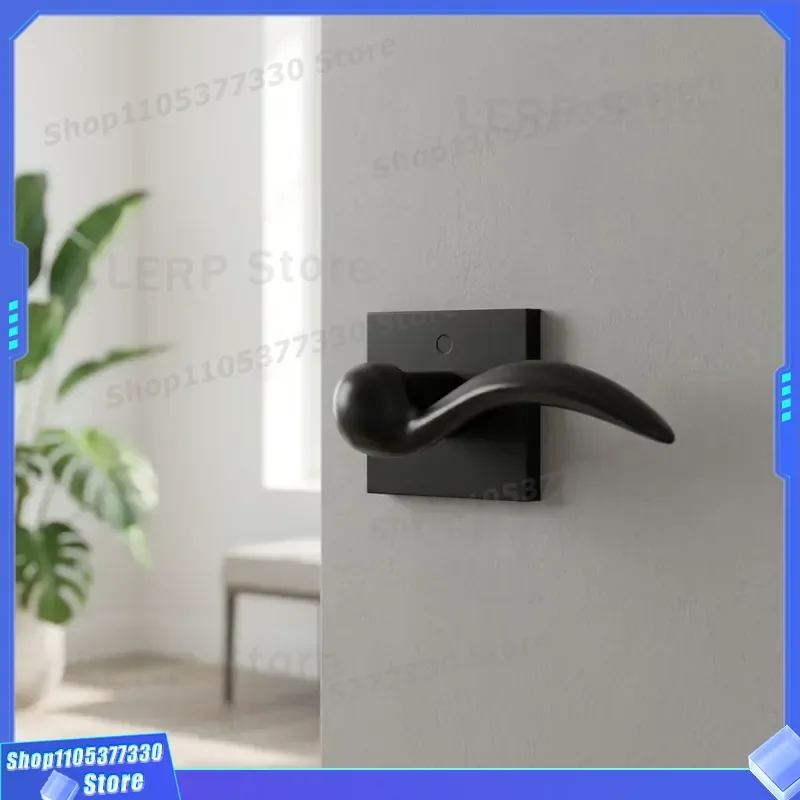 Modern Privacy Entrance Door Handle Inlaid Brass Aluminum High Security Heavy Duty Tie Rod Durable Zinc Alloy Lock for Home