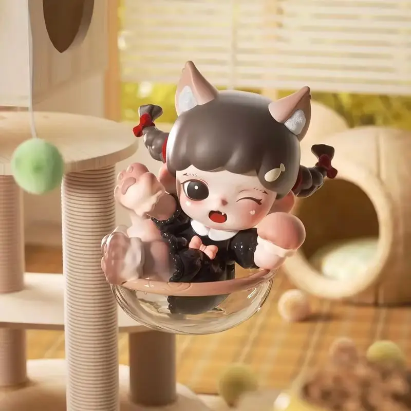 ゾーラーニャー猫フェイスソーシャルミニシリーズブラインドボックスかわいい漫画デスクトップ絶妙なモデルオーナメントサプライズミステリーボックス誕生日おもちゃ
