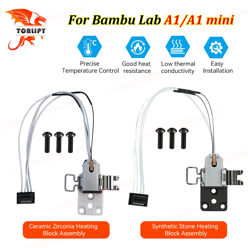 For Bambu Lab A1/A1 Mini Hotend Mounting Heating Assembly for Bambulab A1/A1 Mini 3D Printer Hotend Heating Component Parts