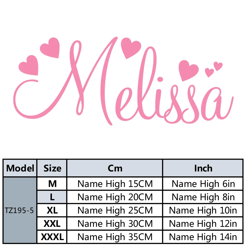1pc Cartoon Style Personalize Custom Name Love Home Decor Vinyl Wall Stickers For Hallway Decal Creative Stickers