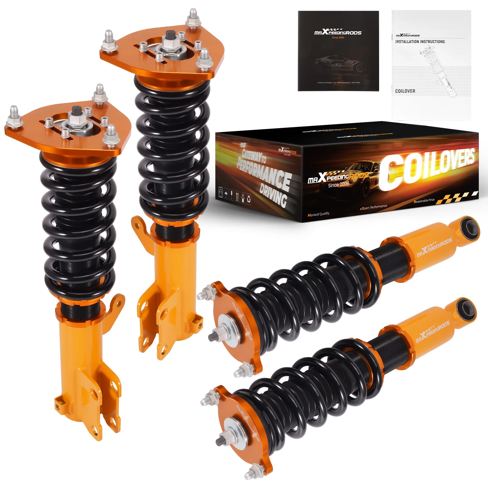 

Front + Rear Front + Rear Coilovers Suspension Shocks For Mitsubishi Eclipse 2000-2005 Adj Height Struts Suspension Kit