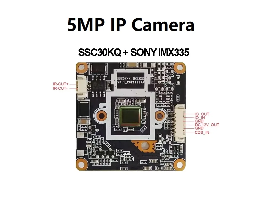 5MP Camera Module 2592*1944 SONY IMX335 SSC30KQ H.265 30fps HD Board For CCTV Camera module chip Videolink BlackLight security