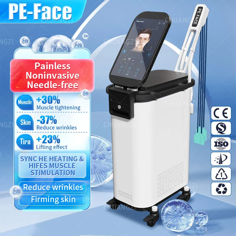 2024 NEW PE-FACE RF RF Heat Energy Output And Strong Pulsed Magnetic EMSzero Vline Face Lift Wrinkle Removal Machine Painlss