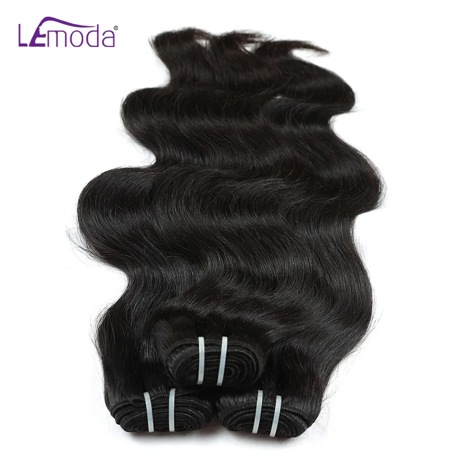 Lemoda Body Wave 15A Bundles Human Hair 30 32 Inches Unprocessed Raw Human Hair Extensions 1/2/3/4 Pcs Natural Black Virgin Hair