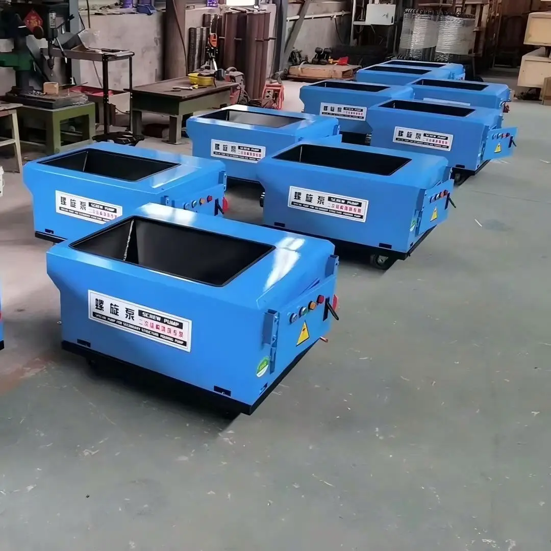 Small Concrete Conveying Pump Cement Conveyor Two Stage Spiral Casting Pump For Construction