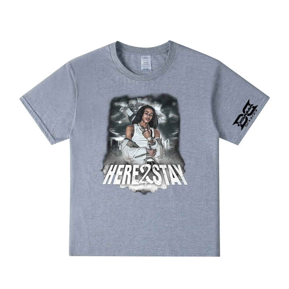 DD Osama Merch T-shirt Here 2 Stay Tee 2023 Tour Crewneck Short Sleeve Streetwear Men Women Hip Hop Clothes
