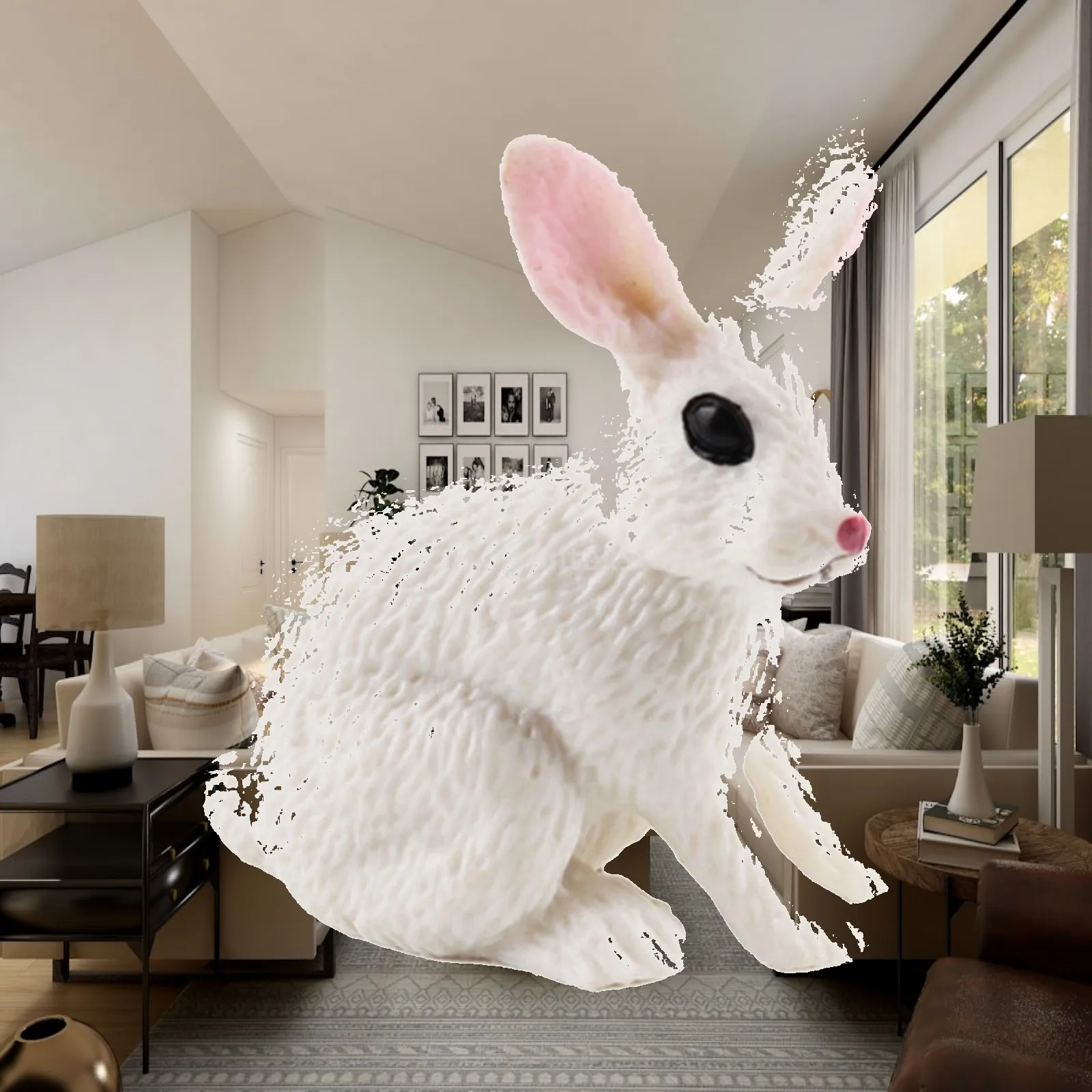 

Rabbit Figures Farm Animals Model Ages 3+ Boys Girls Children's Cognitive Toys Micro Landscape Ornament for Desktop Decor