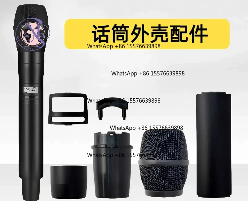 Wireless Microphone Housing Parts, Grille Battery Cover Switch Button Rear Cap Set