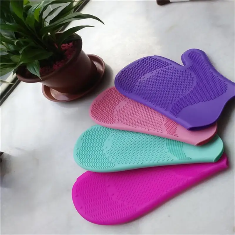 Silicone Gloves Practical Gentle Durable Efficient Multifunctional Durable Silicone Cleaning Pad Time-saving Cleaning Tool