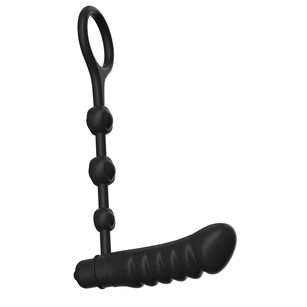 Vibrating Anal Plug Stimulation 8 Speed Bumpy Texture Silicone Prostate Massager Sperm Locking for Men Couples Adult Sex Toy