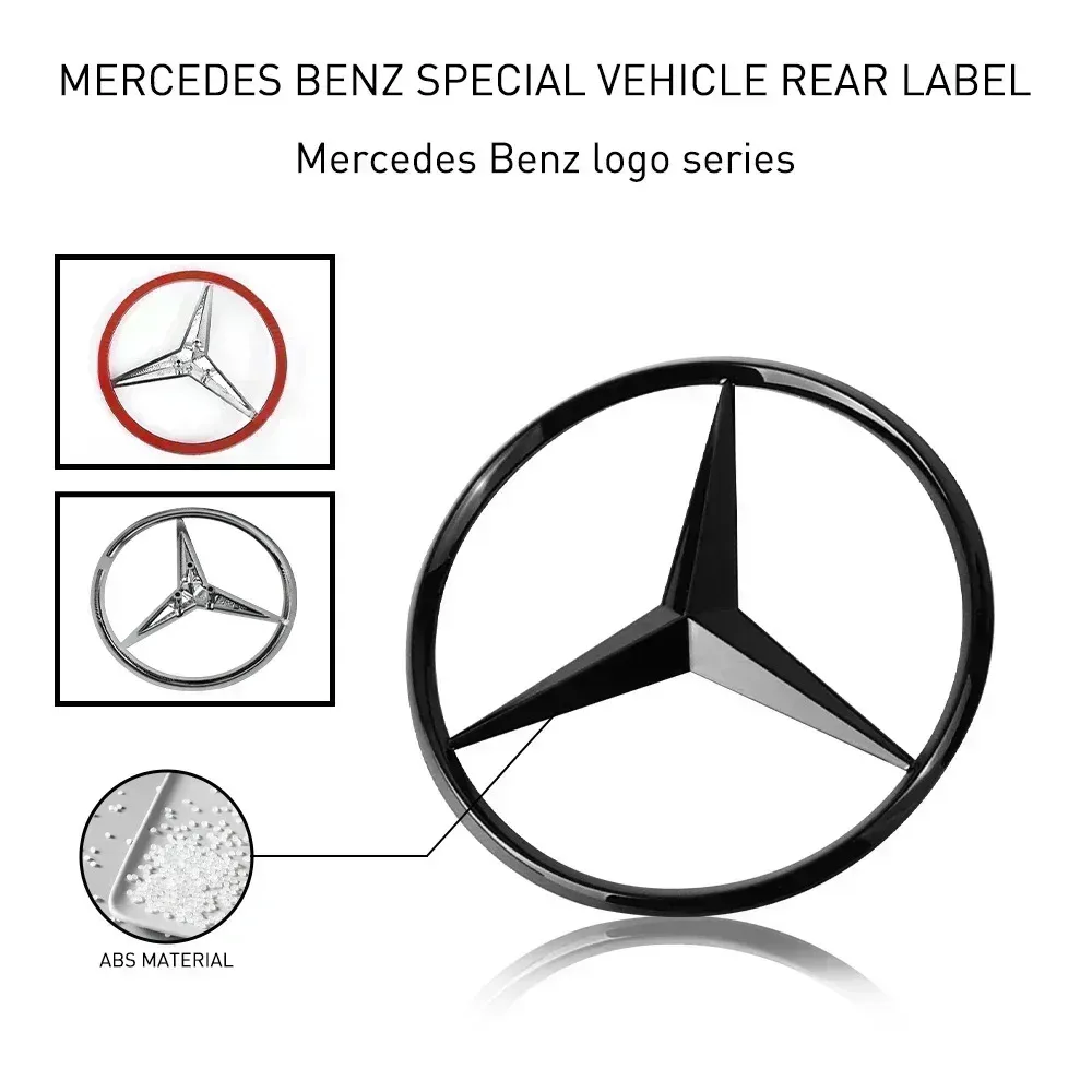 ABS Car Original Tail Rear Trunk Star Badges Stickers For Mercedes Benz GLS SLK Class W218 2012-2018 GLA Class H247 2021-2023