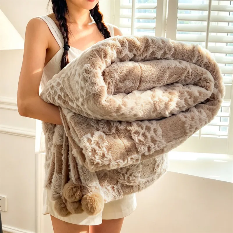 High Quality Luxury Double-Sided Heavy Weight Throw Blanket Warm Multi-Functional Autumn Winter Warmth Cozy Blanket