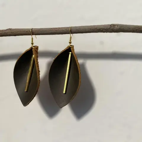 8 best sales läderörhänge - №8