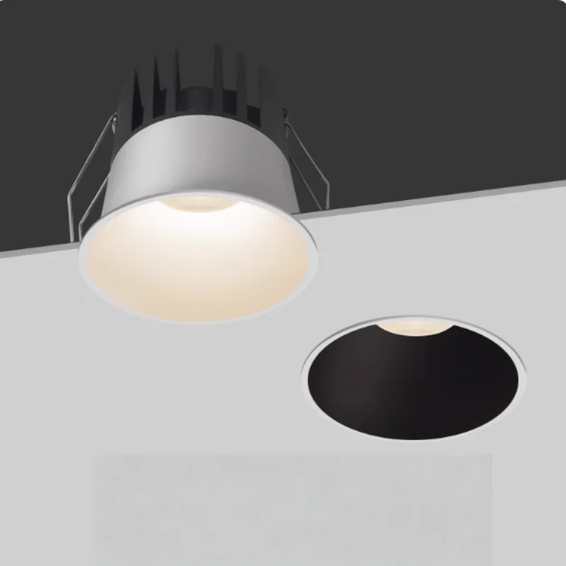 Designer ultra-narrow frame small hill spotlights with 55mm and 75mm openings, embedded deep cups, anti-glare wall wash lamps