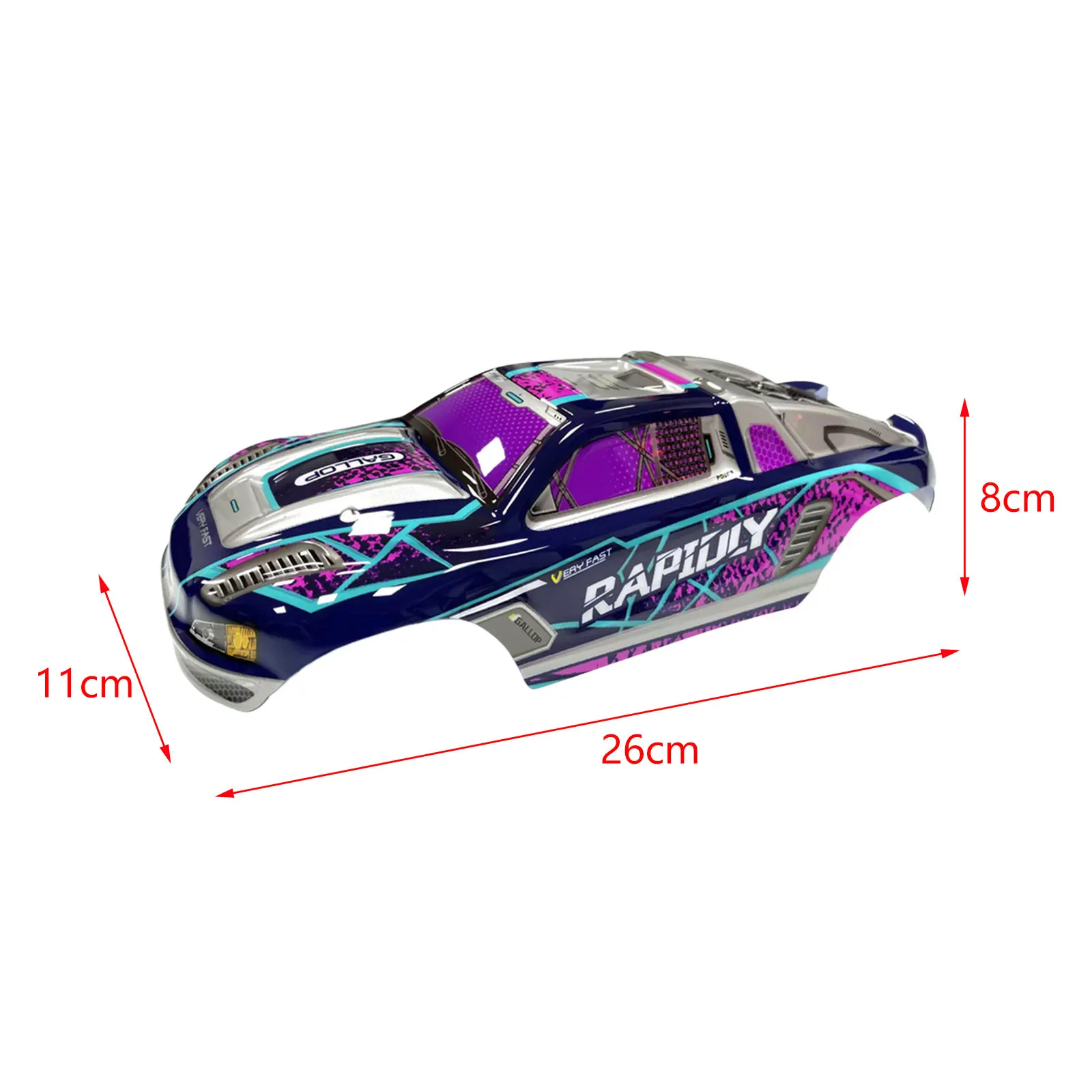 1:16 RC Car Body Shell Cover Sturdy Replace for 16101 16102 RC Truck DIY Accessoies Replacement Parts