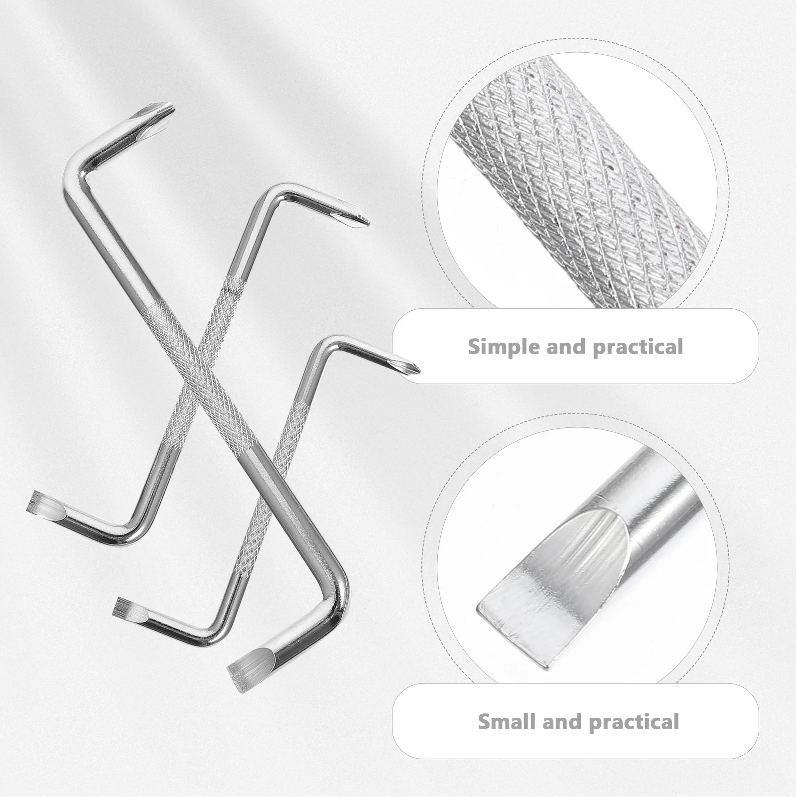 

3pcs Screw Drivers Set Z-Type Double-Head Offset Right-Angle Slotted Tools For Automotive Electronics Repair Home Use