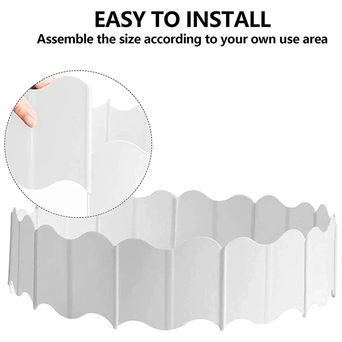 

AA01-20Pcs Plastics Garden Edging Fence,DIY Decorative Flower Bed And Grass Garden Border,Border Edging,Plant Palisade