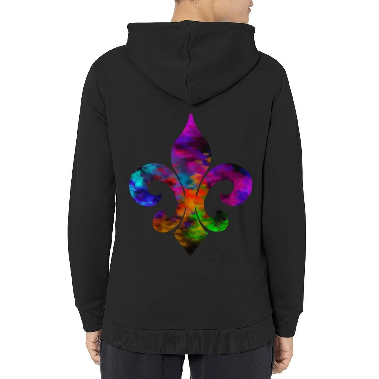 

Rainbow Fleur de lis /Pattern Design Hoodie autumn clothes clothes for men autumn anime clothing tracksuits