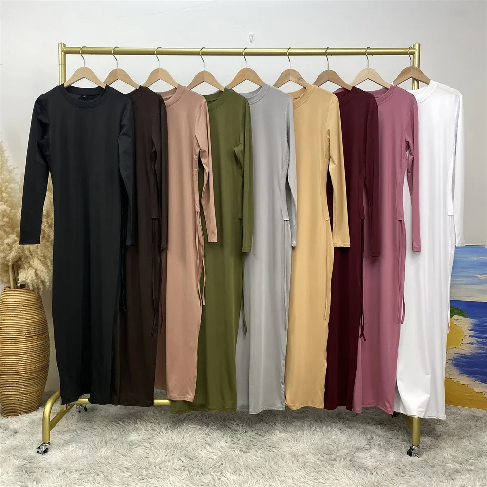 All-match recém chegados muçulmano para as mulheres vestido médio oriente dubai abaya kaftan roupas islâmicas femme árabe vestidos longos